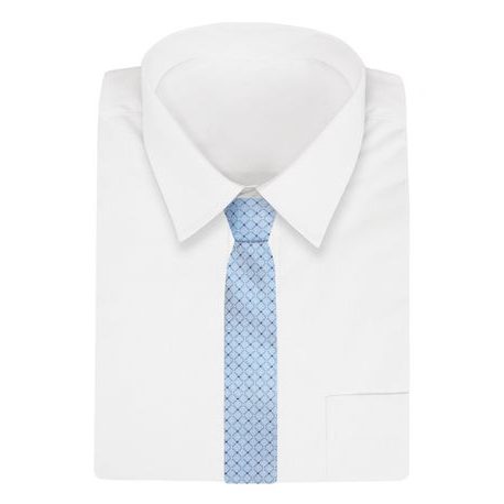 Sinje modra vzorčasta kravata Angelo di Monti