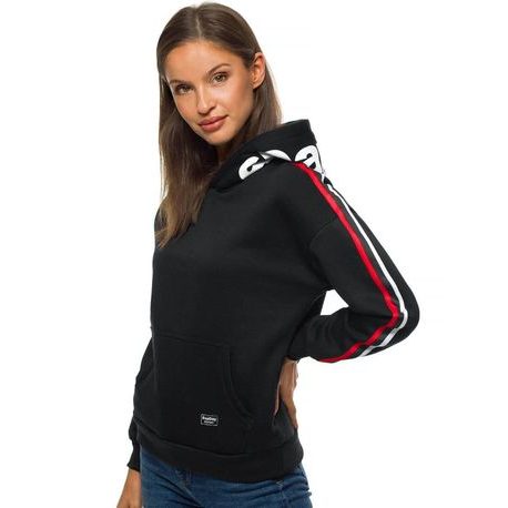 Enostaven ženski pulover v črni barvi JS/B26015