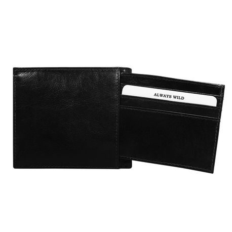 Praktična črna moška denarnica WILD