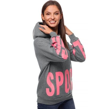 Grafiten ženski pulover s potiskom Sport JS/B26034