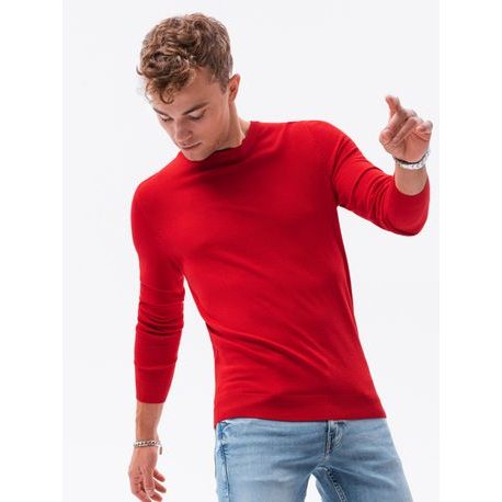 Rdeč udoben pulover E177