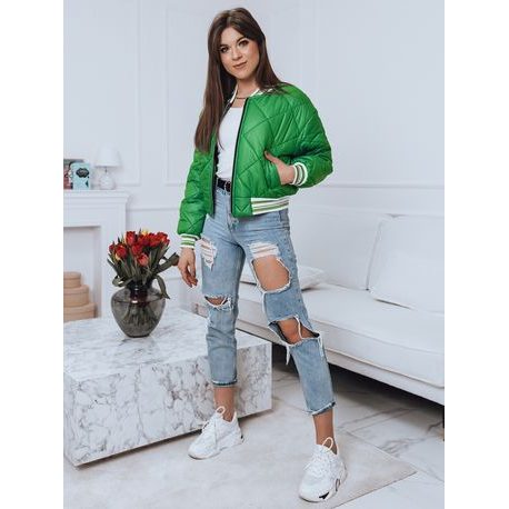 Stilska ženska zelena bomber jakna