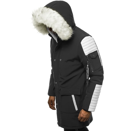 Stilska moška zimska črno-bela jakna O/5832Z