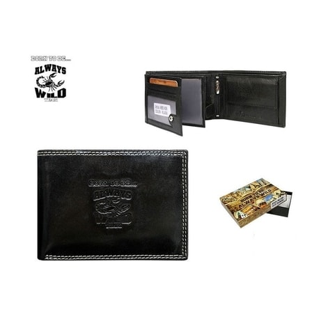 Črna denarnica zanimivega dizajna