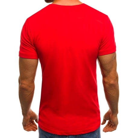 Rdeča majica s stilskim potiskom O/1173Z