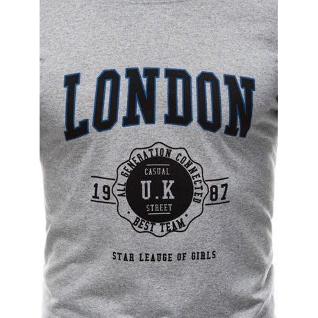 Siva majica iz bombaža London S1595