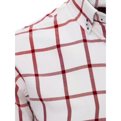 Bela srajca z rdečim vzorcem