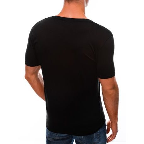 Črna majica s stilskim potiskom Malibu S1592