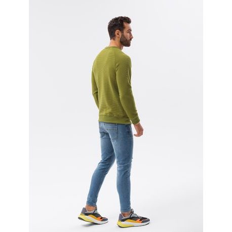 Olivno zelen stilski pulover B1156