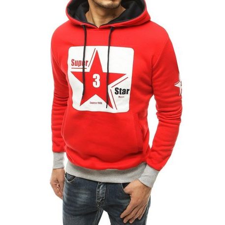 Stilski rdeč pulover Super Star