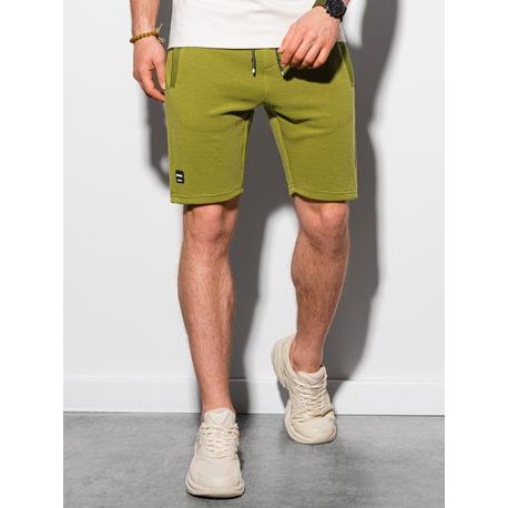 Stilske kratke hlače v olivno zeleni barvi W294