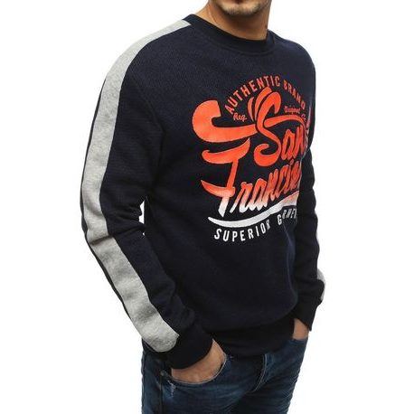 Granat trendovski pulover z barvnim potiskom
