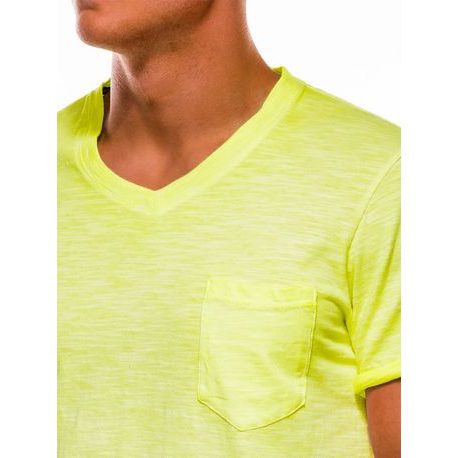 Bombažna rumena moška majica s1053