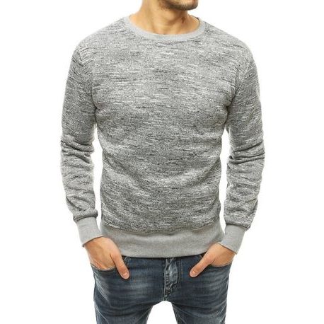 Svetlosiv pulover brez kapuce