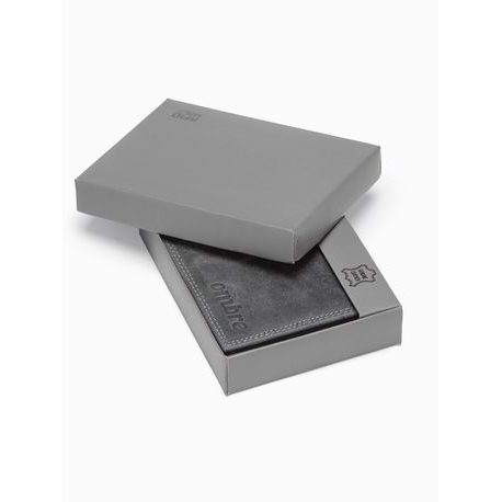 Moderna črna usnjena denarnica A092