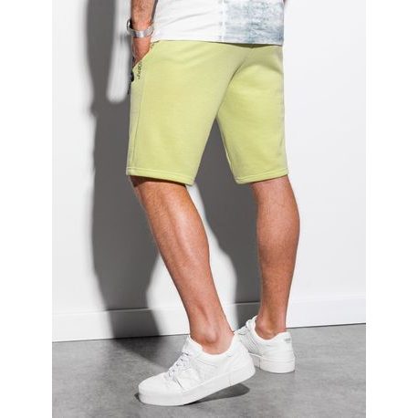 Stilske kratke hlače v barvi limete W239