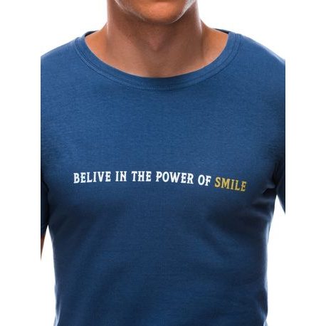 Modra majica z napisom Power of Smile S1590