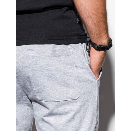 Trendovske kratke hlače v sivo črni barvi P29