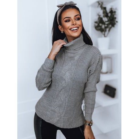 Siv ženski stilski pulover Carisma