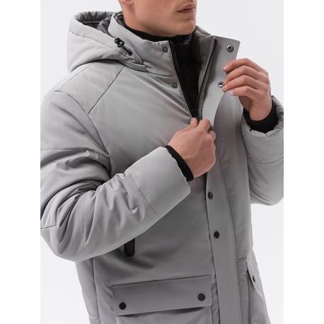 Siva jakna originalnega dizajna C449