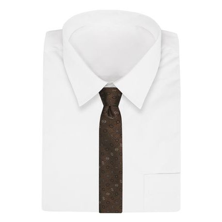 Modna moška kravata v rjavem odtenku