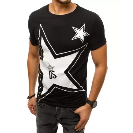 Črna majica s potiskom DS STAR