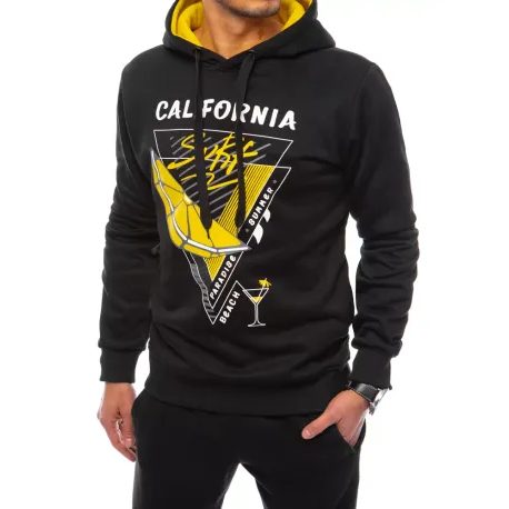 Črn pulover s trendovskim potiskom California