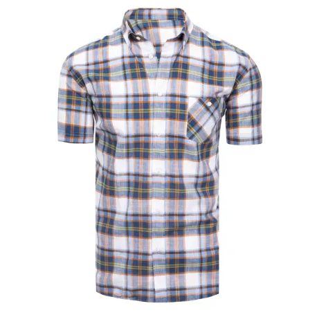 Kratka srajca z odtenkom sivo-modre barve