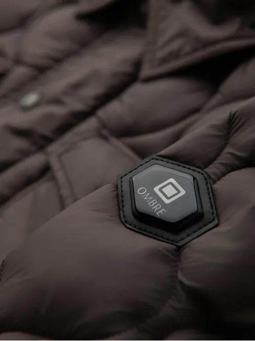 Modna moška prehodna jakna haki V3 JALP-0215