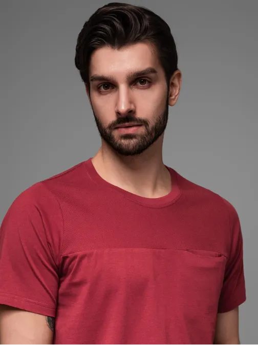 Edinstvena rdeča majica z žepom V2 TSCT-0171