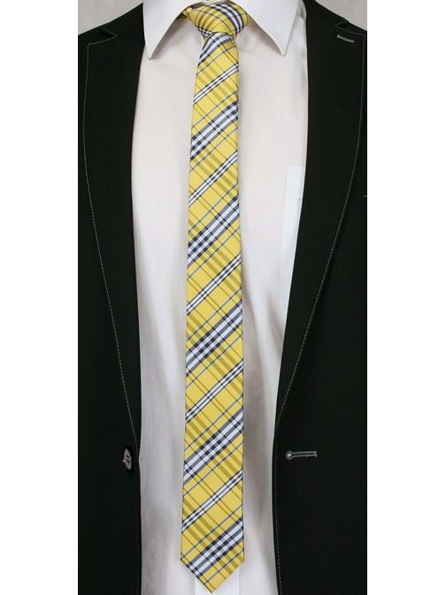 Rumena kari moška kravata