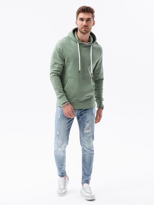 Trendovski zelen pulover B1147