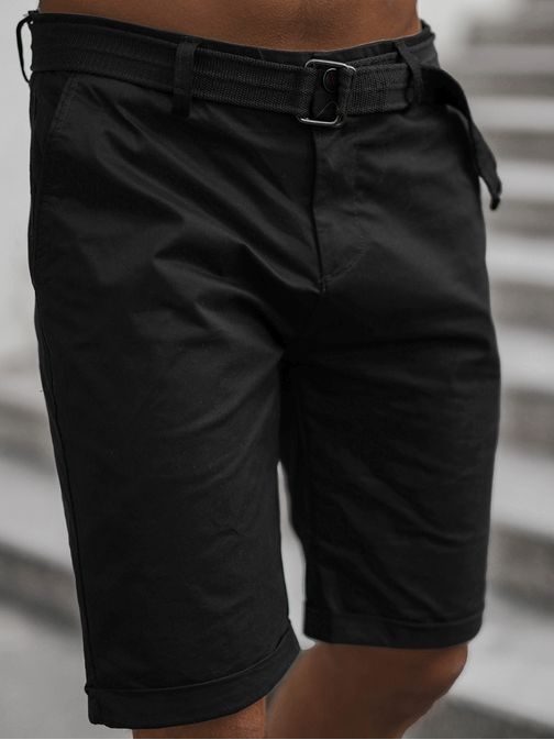 Črne chinos kratke hlače iz bombaža T/XX160085/1