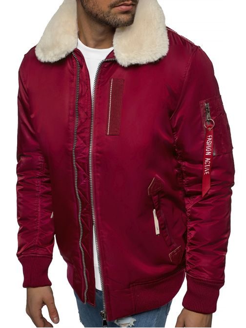 Bordo bomber jakna modernega izgleda O/X1026KZ