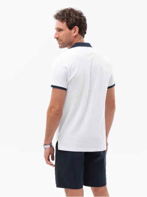 Bela nevsakdanja polo majica V2 POSS-0105