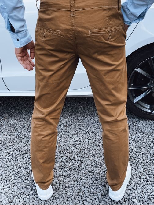 Moške mestne hlače rjave barve