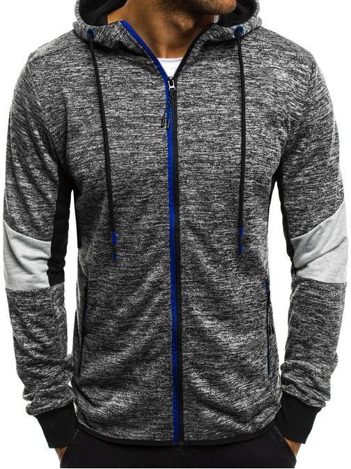 Grafit-moder pulover v atraktivnem dizajnu JS/TT89