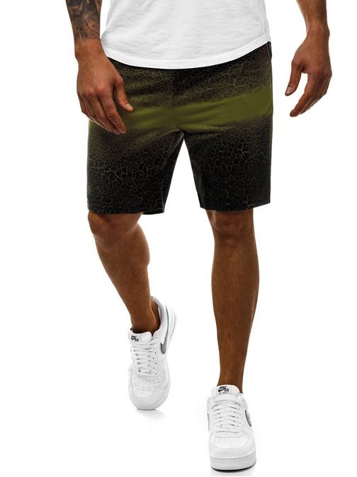 Zanimive zelene moške kratke hlače JS/KK300123
