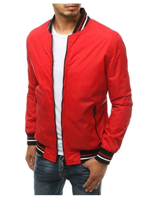 Rdeča bomber jakna stilskega dizajna