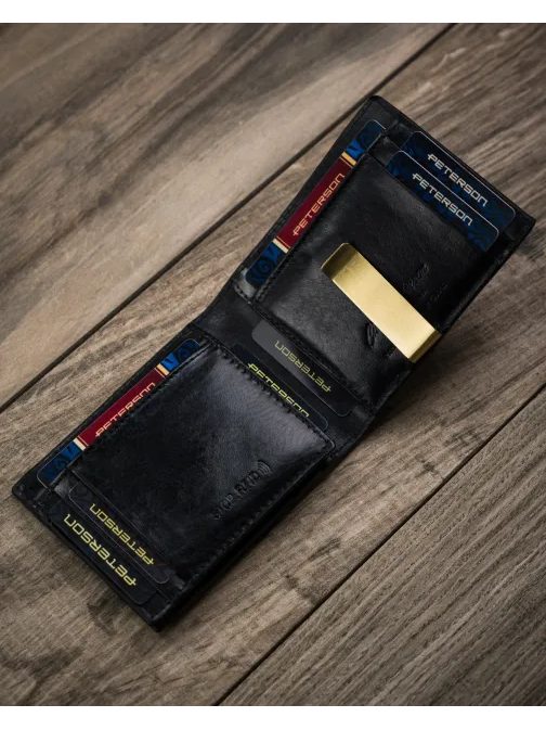 Elegantna črna moška denarnica Peterson