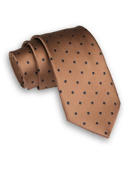 Rjava pikčasta kravata Alties