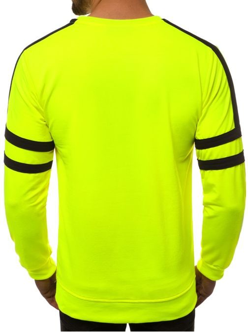 Trendovski moški pulover neon rumen MACH/2125Z