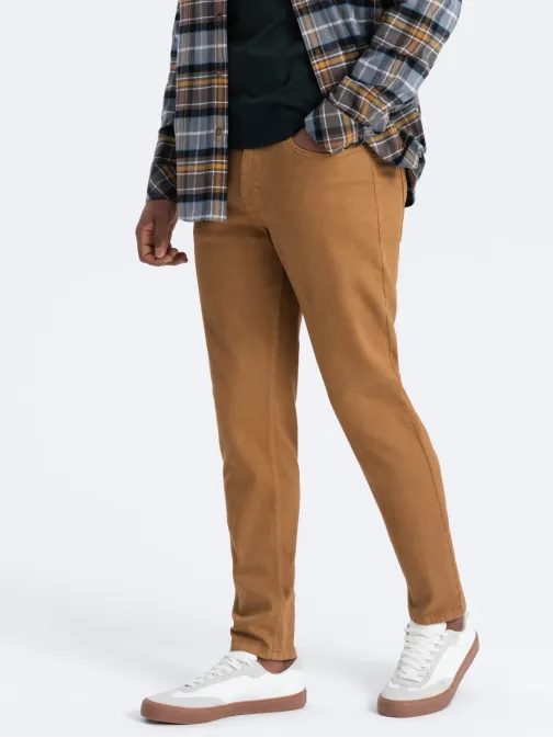 Elegantne kavbojke v kamelji barvi P1058