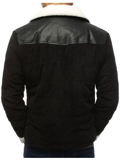 Žametna črna stilska jakna