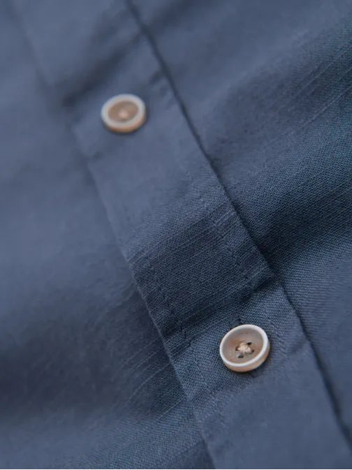 Privlačna moška modra majica z dolgimi rokavi V4 SHCS-0134