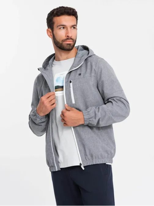 Udobna siva prehodna športna jakna V3 JANP-0136