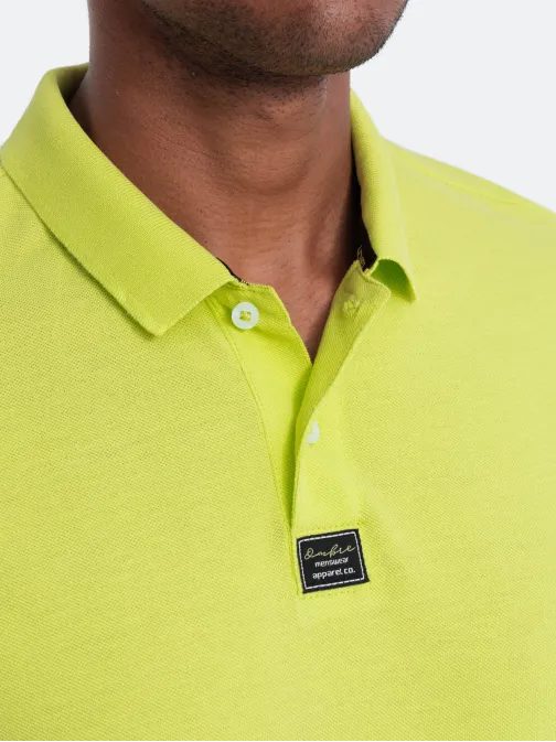 Izrazita polo majica v barvi limete V8 S1745