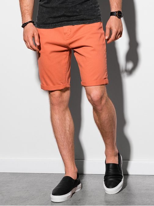 Udobne kratke hlače v barvi opeke W303