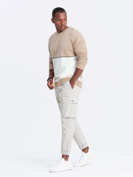 Nenavadna jopa v bež barvi V2 OM-SSNZ-0130