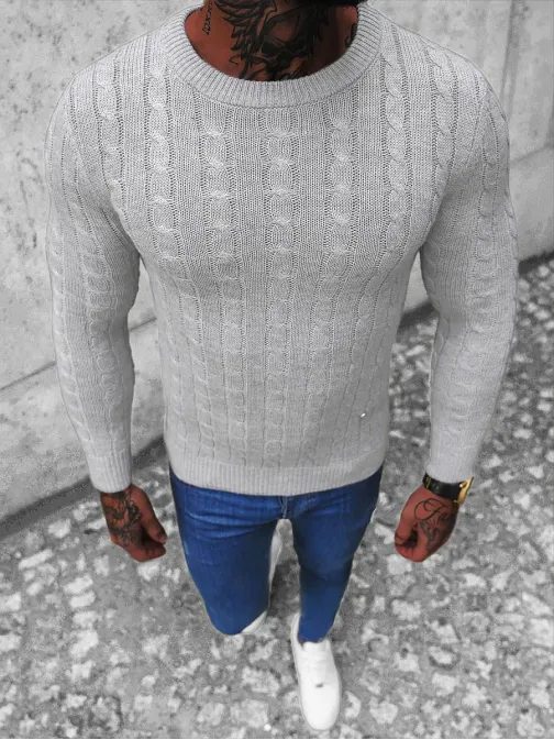 Moden pulover v sivi barvi NB/MM6021/2